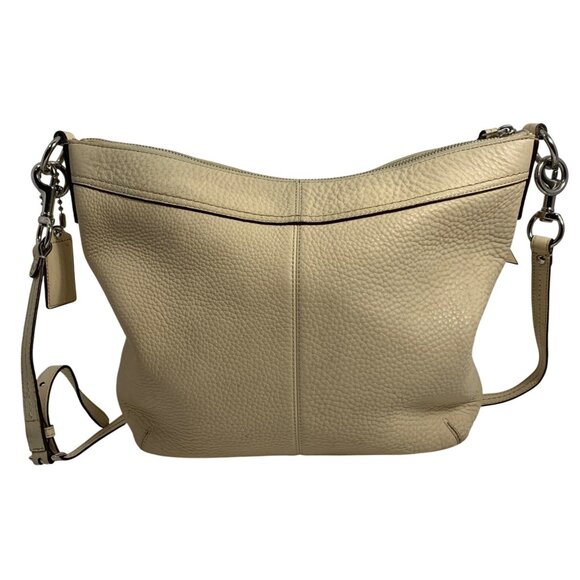 Coach Soho Pleated Pale Yellow Leather Hobo Shoulder Crossbody Bag F13764 w/ Tag - Picture 3 of 12